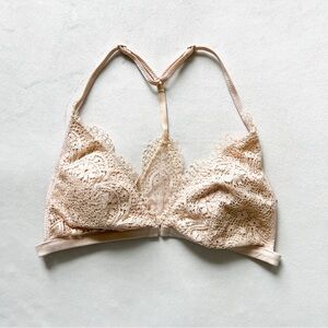 Victoria's Secret Lace Racerback Bralette in Light Nude - Medium